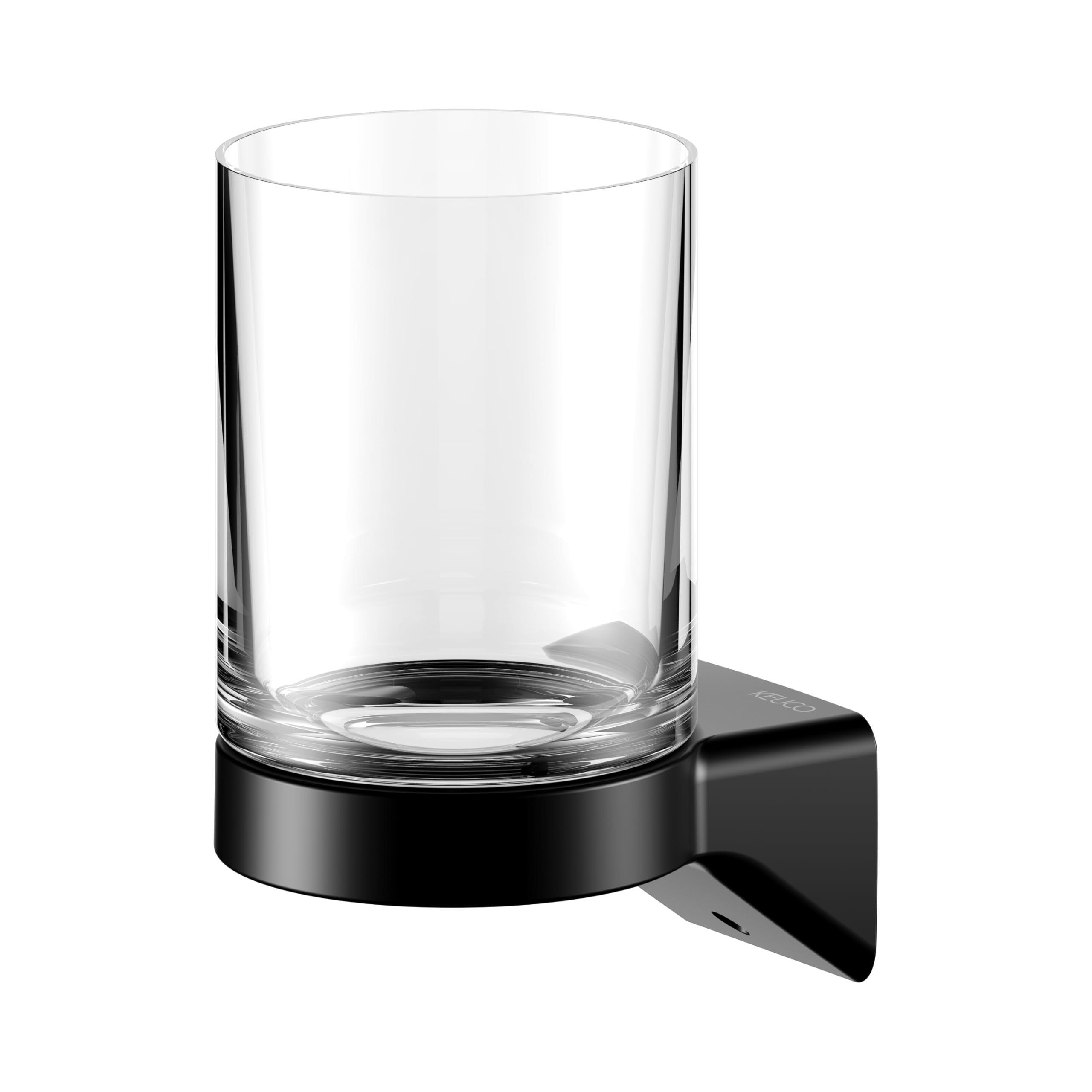 keuco-reva-zahnputzbecher-glas-schwarz-matt-wand image 1