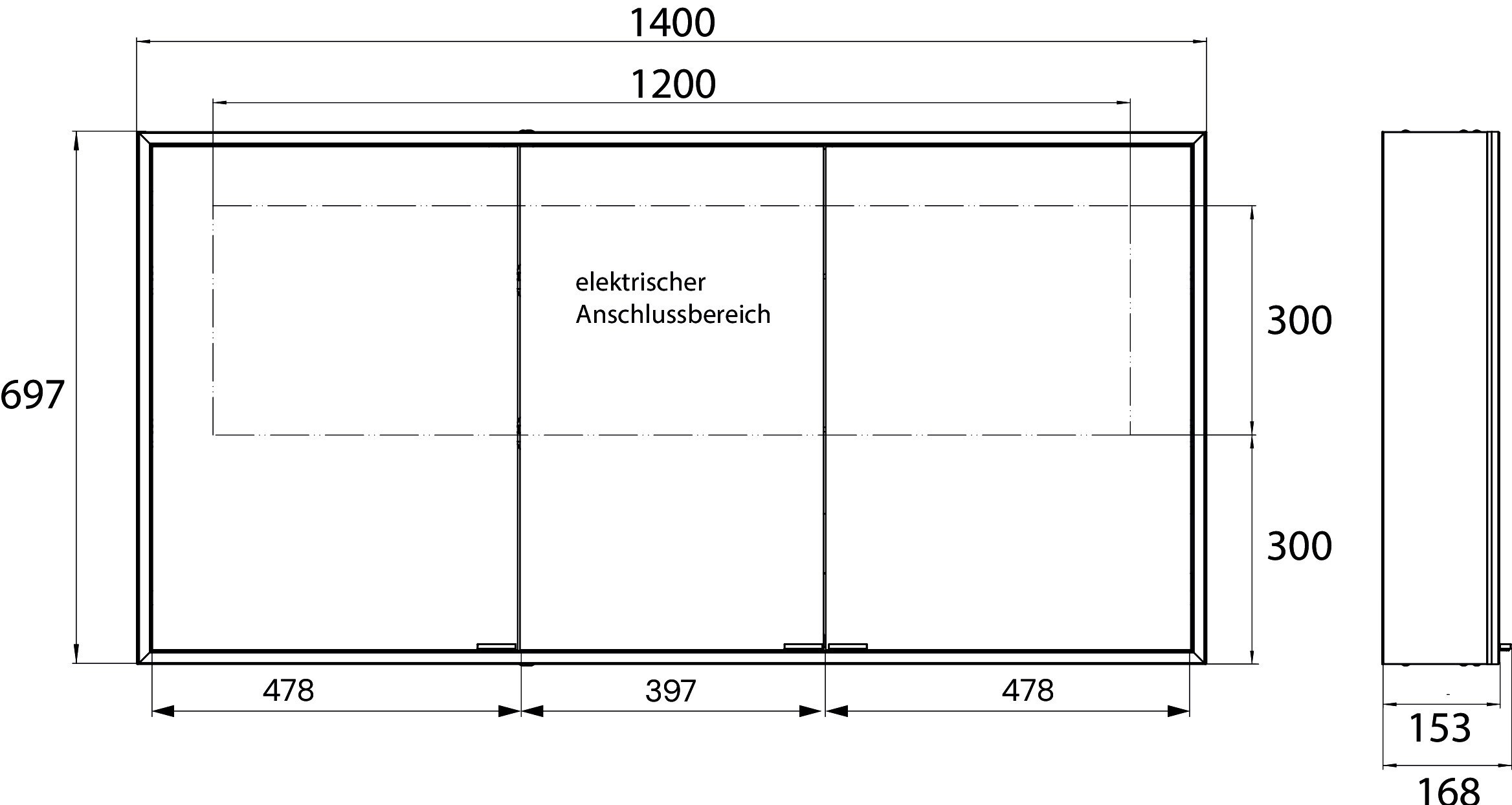 frasco-centric-spiegelschrank-140-cm-schwarz-aufputz-led image 5