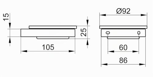 keuco-edition-90-square-seifenschale-kristallglas-chrom image 7