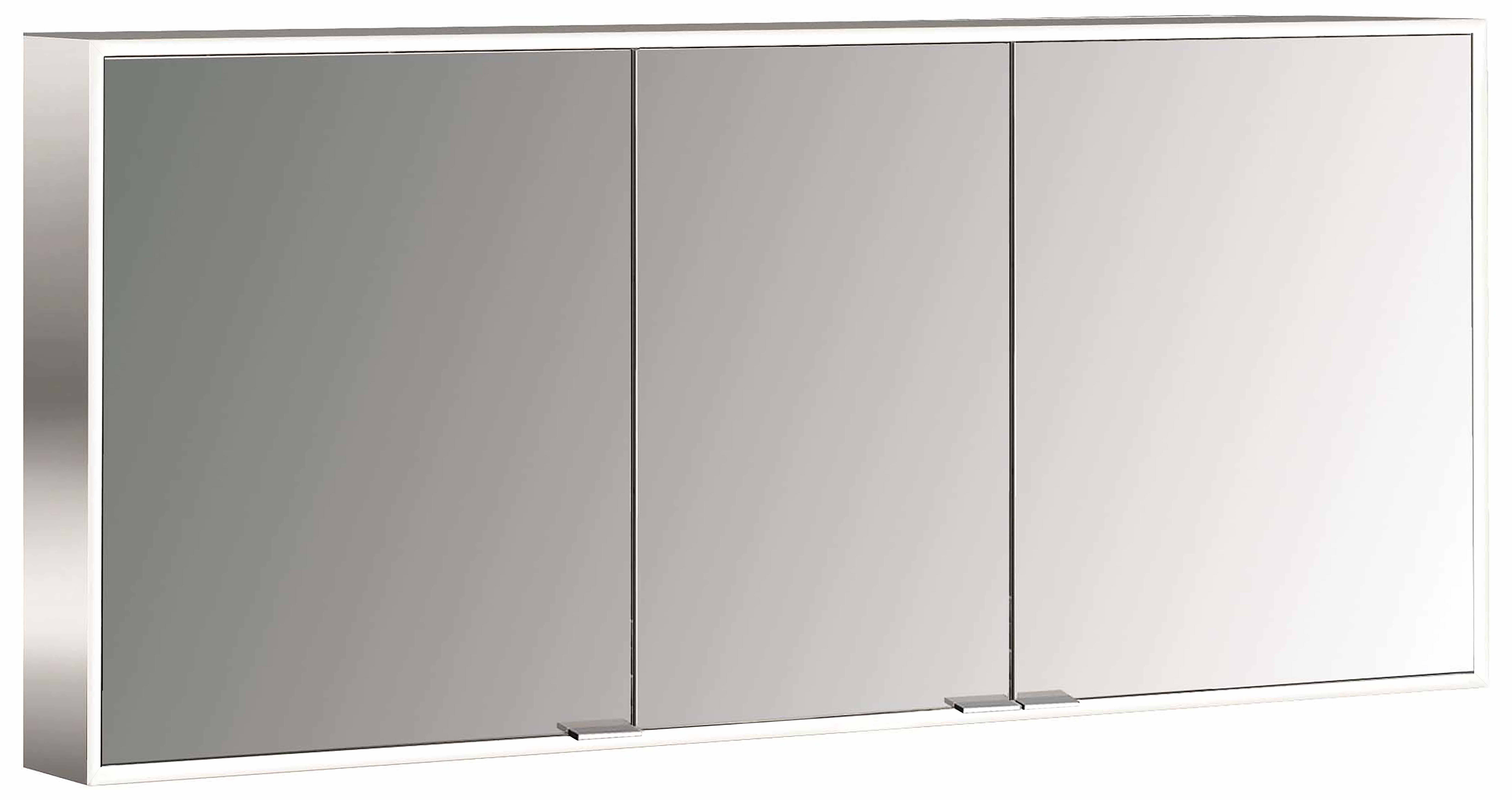 frasco-centric-led-spiegelschrank-130-cm-aluminium-aufputz image 1