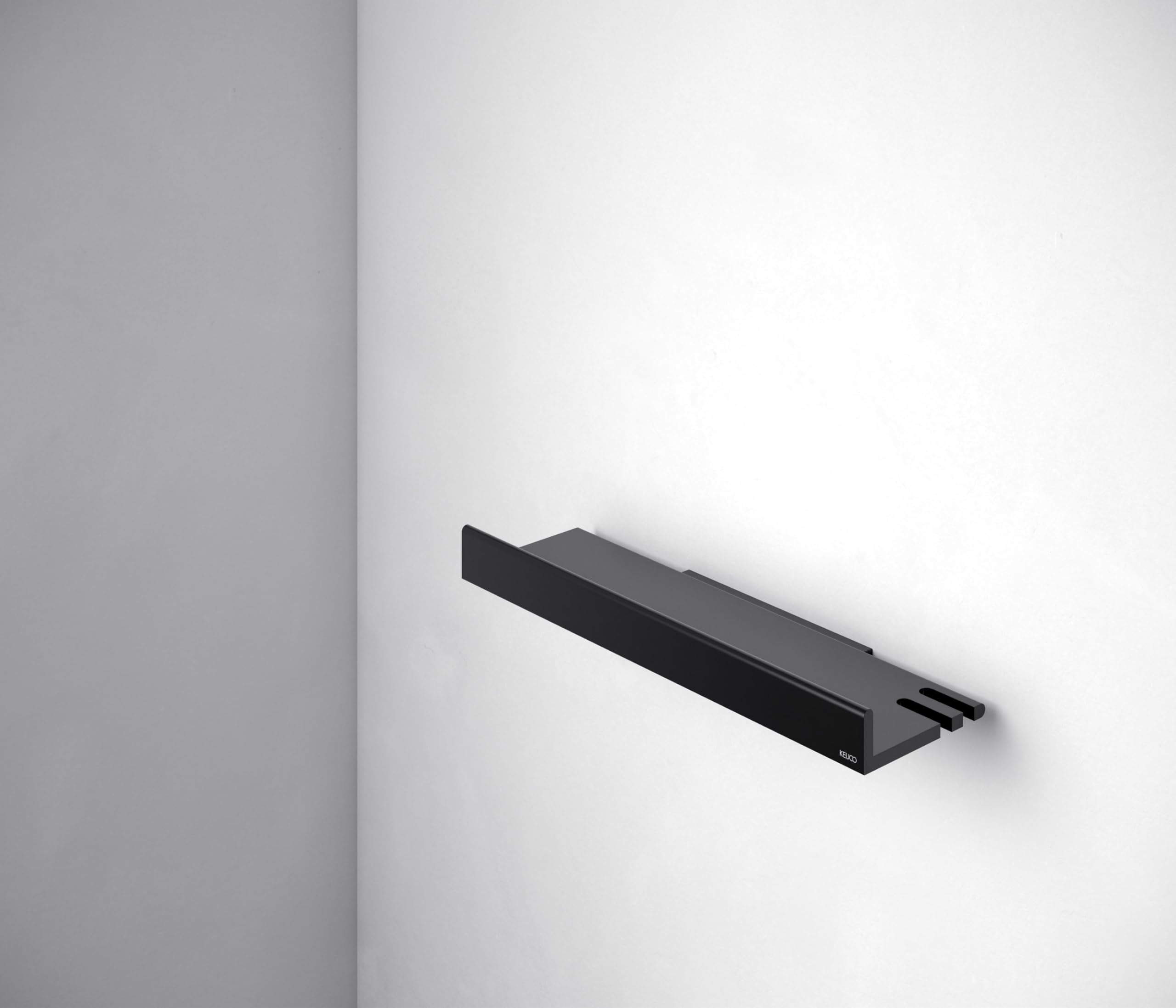 keuco-reva-duschablage-35-cm-schwarz-matt-mit-haken image 2