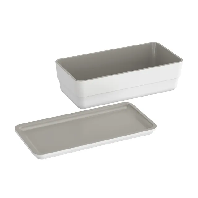 bath-bsmart-aufbewahrungsbox-deckel-wei-grau-melamin image 1