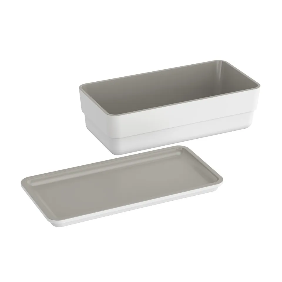 bath-bsmart-aufbewahrungsbox-deckel-wei-grau-melamin image 1