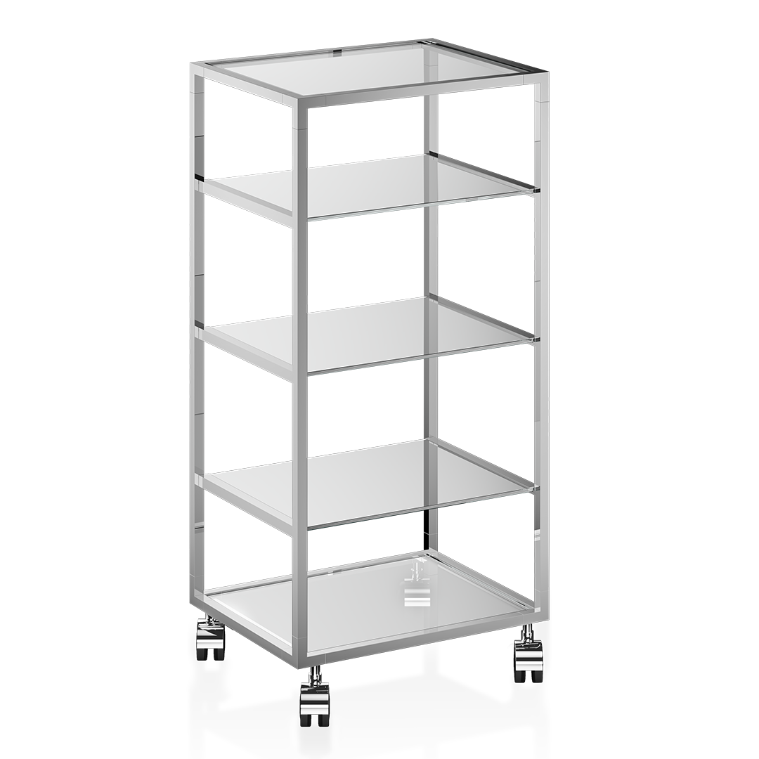 decor-walther-classic-rw-2-rollschrank-chrom-glas-matt image 2