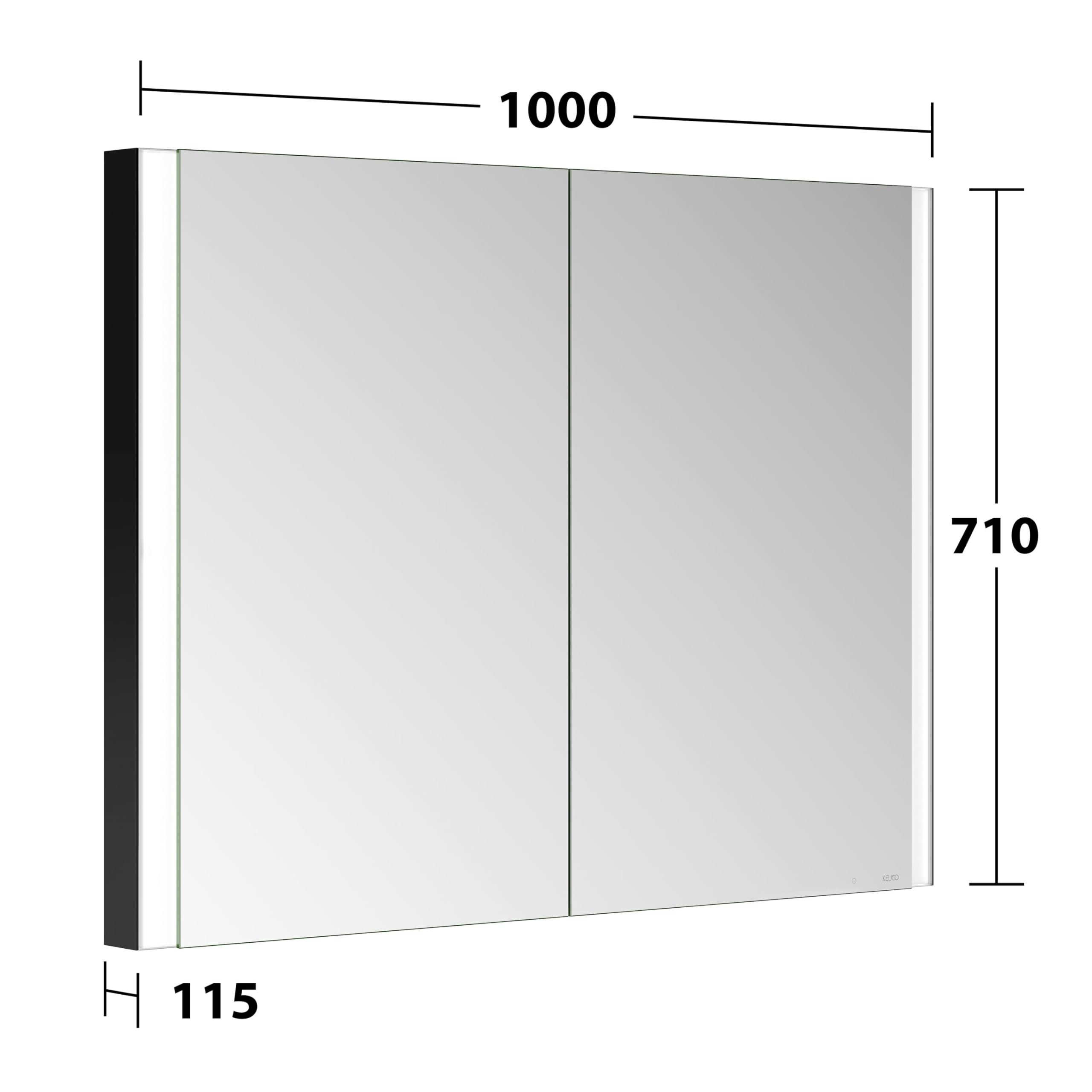 keuco-royal-lumos-spiegelschrank-100-cm-einbau-schwarz-matt image 3
