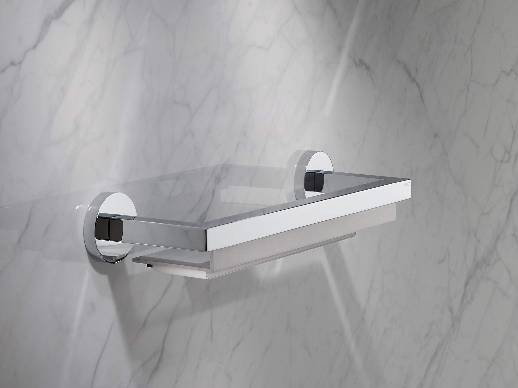 keuco-edition-90-duschablage-34-cm-chrom-mit-abzieher image 2