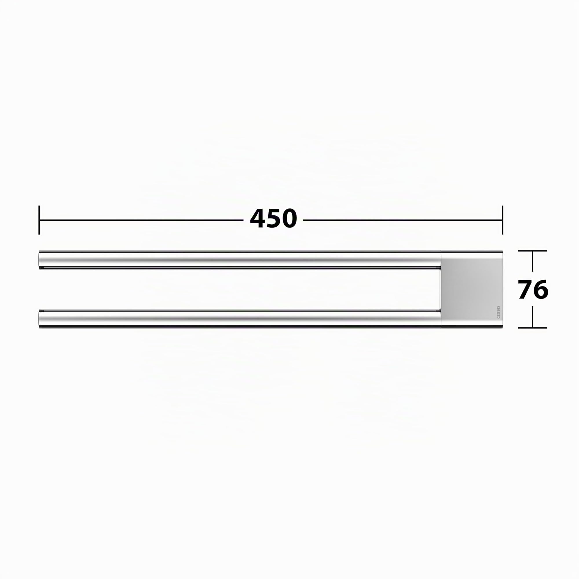 keuco-edition-400-handtuchhalter-45cm-chrom-2-armig image 6