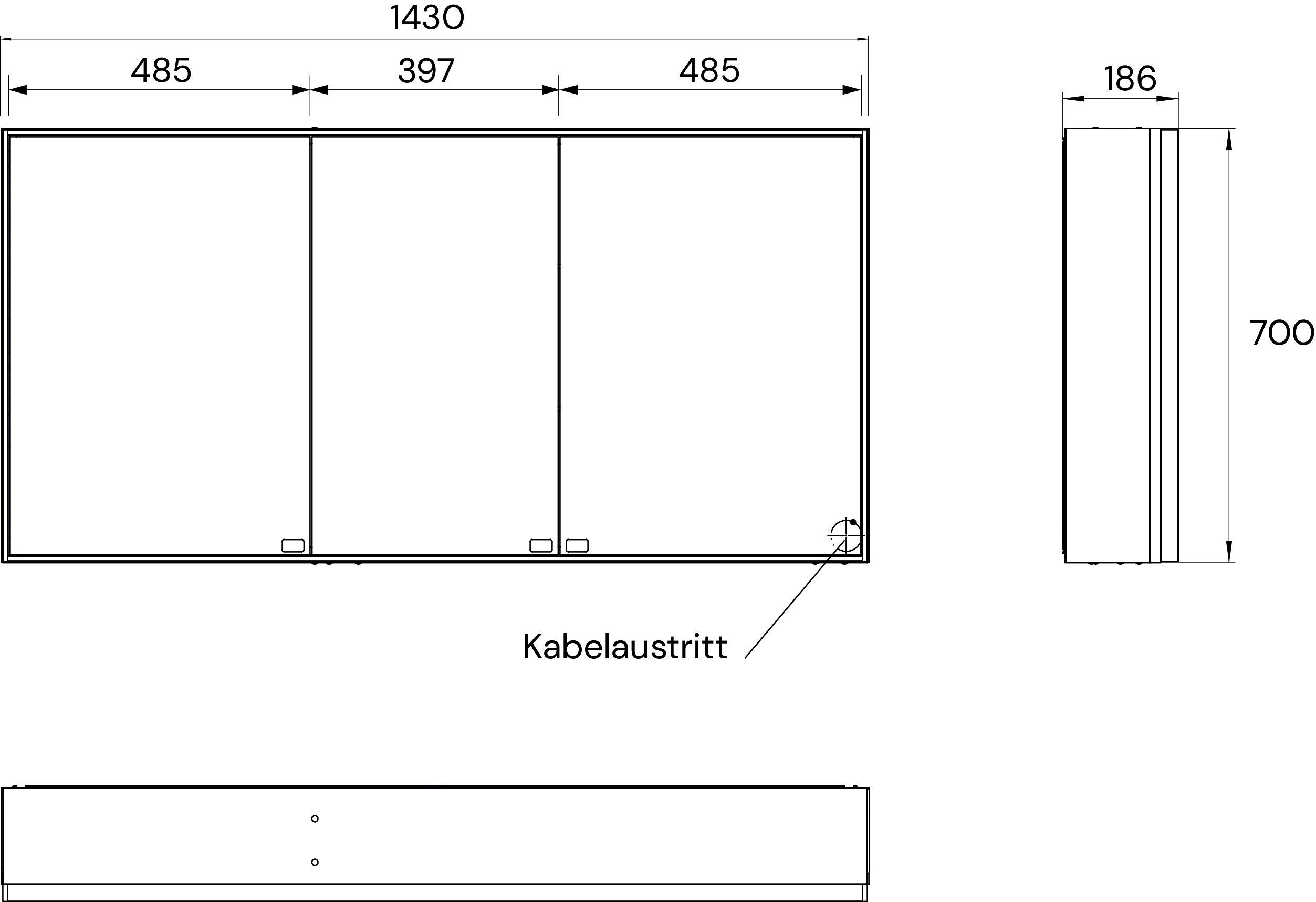 frasco-centric-deep-spiegelschrank-led-140-cm-schwarz-aufputz image 6