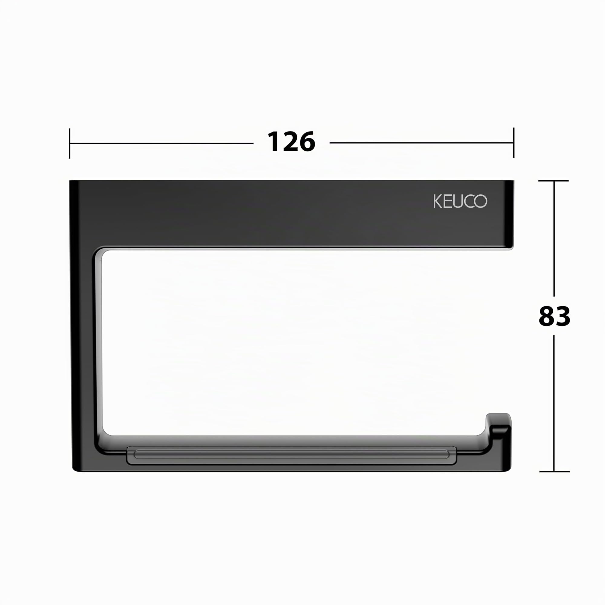 keuco-reva-toilettenpapierhalter-schwarz-matt-ohne-bohren image 7