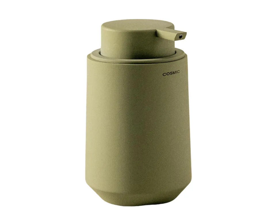 cosmic-saona-seifenspender-350-ml-olive-stand-harz image 1