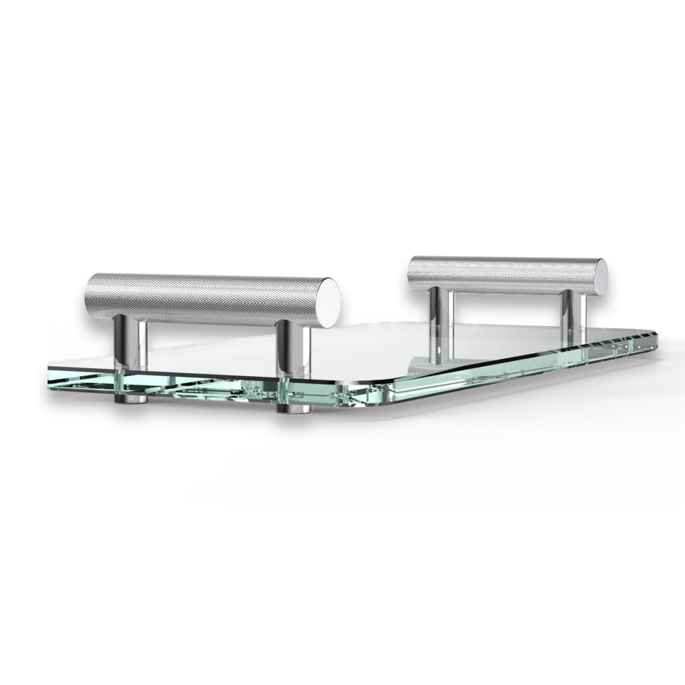 decor-walther-club-tab-tablett-klarglas-chrom-rechteckig image 1