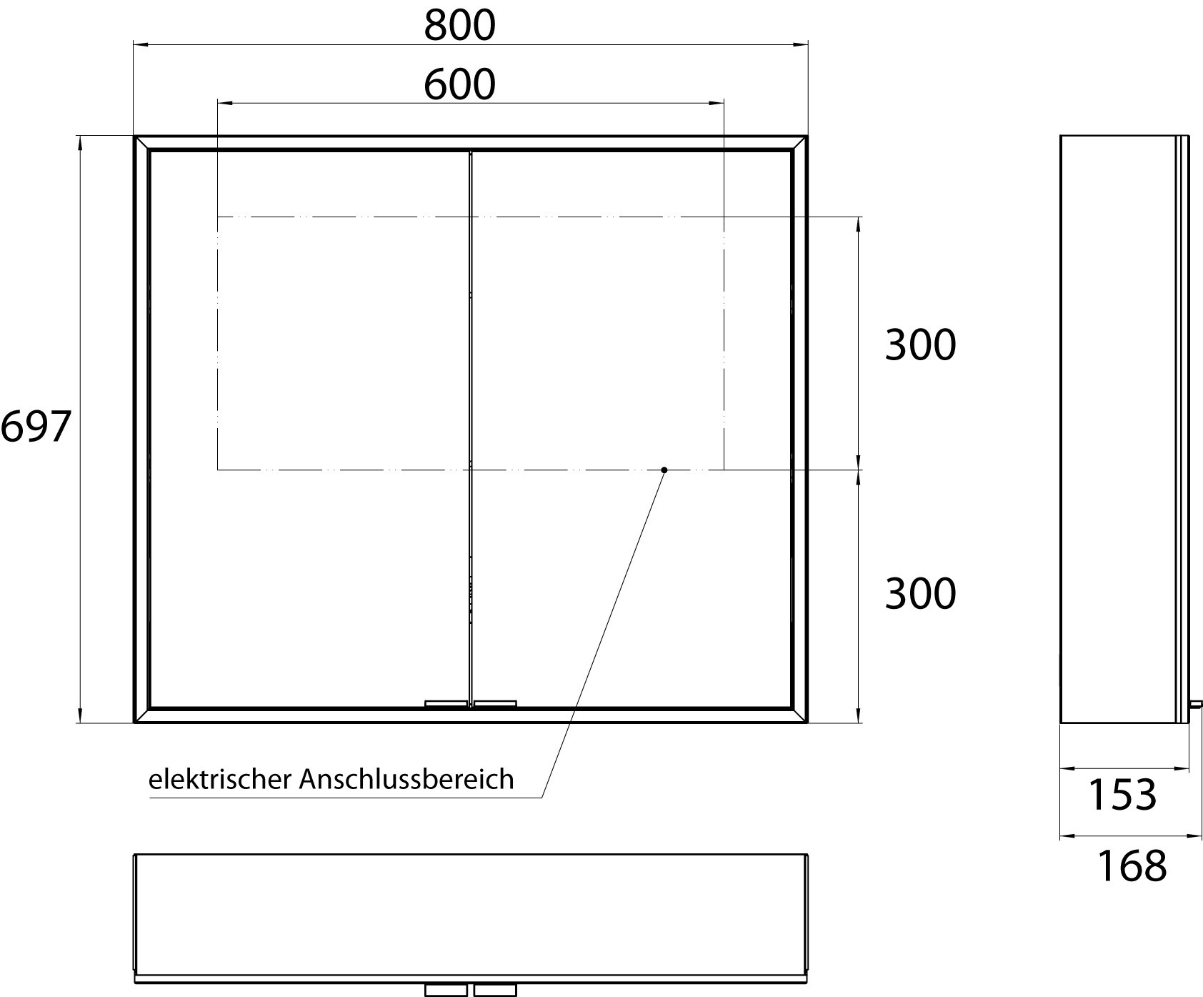 frasco-centric-spiegelschrank-led-80-cm-schwarz-aufputz image 5