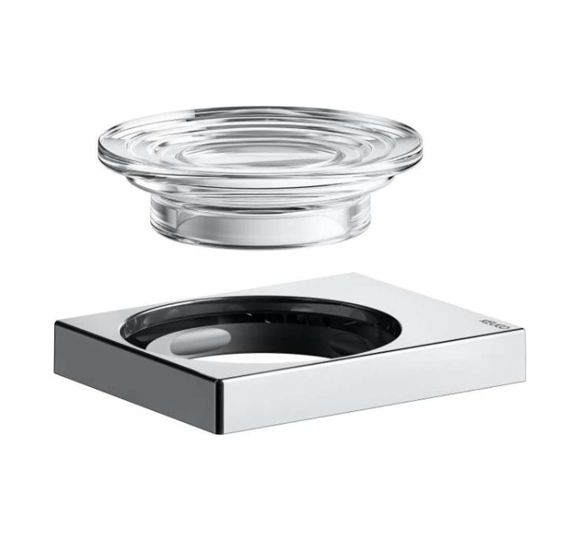keuco-edition-90-square-seifenschale-kristallglas-chrom image 3